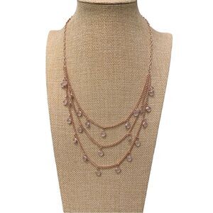 Chico’s three layer rhinestone necklace NWOT